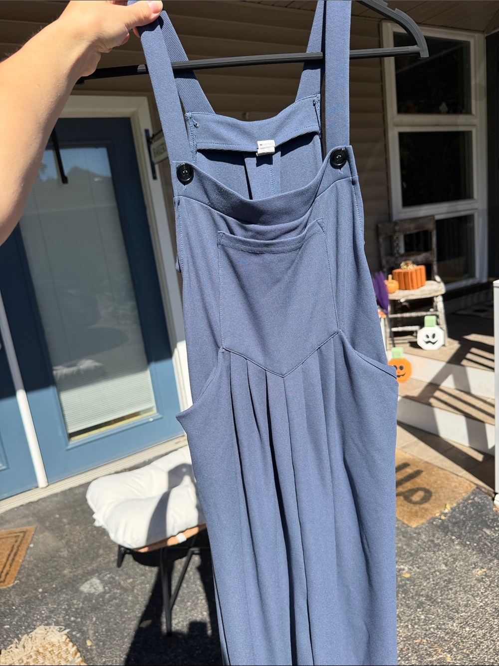 Halara Pockets Waffle Casual Overalls in “Mountain Spring” - Picture 4 of 11